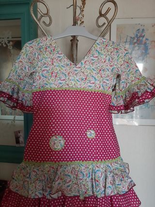 Traje Flamenca niña (6-8 años) con mantoncillo