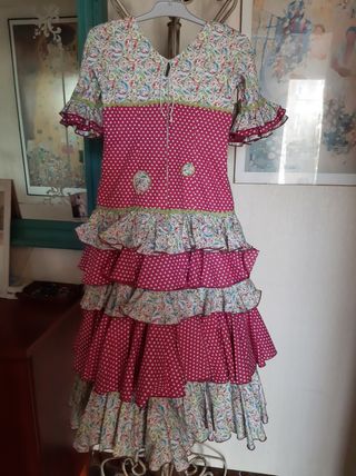 Traje Flamenca niña (6-8 años) con mantoncillo
