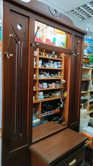 Mueble Entrada Recibidor Espejo Zapatero 640513971