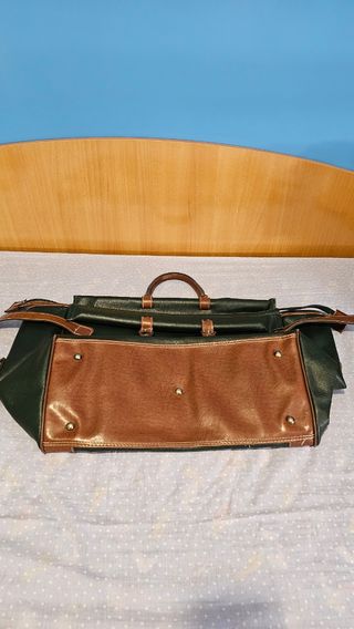 Bolsa viaje Piel - Marrón-Verde