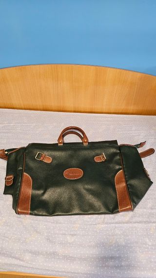 Bolsa viaje Piel - Marrón-Verde