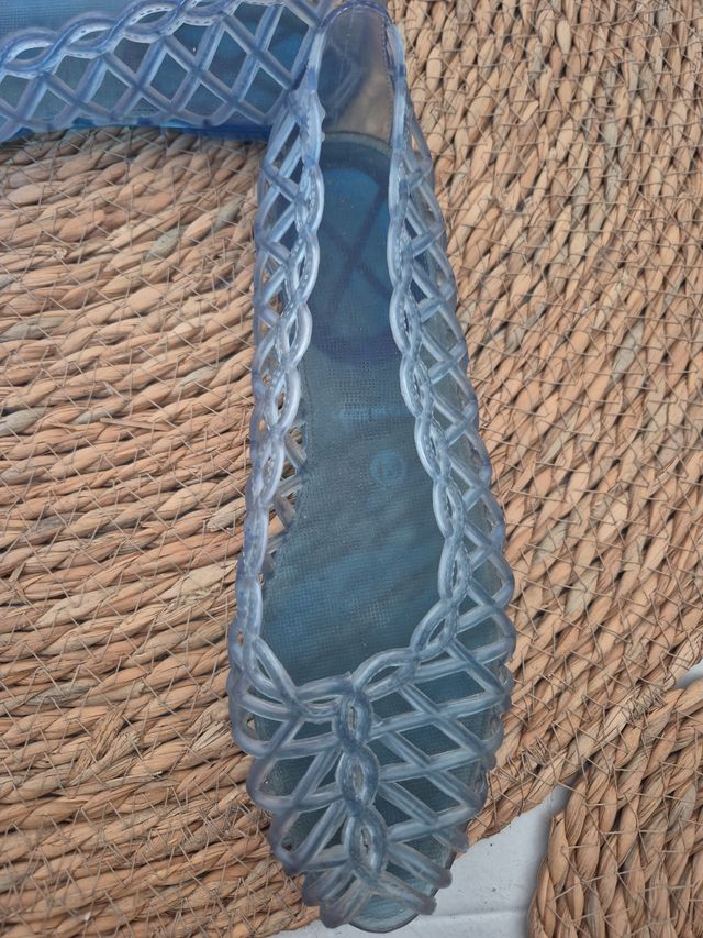 Zapatos playa mujer azul vintage