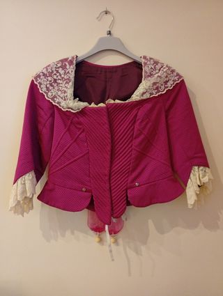 Corpiño fallera fucsia con peinador, talla 38
