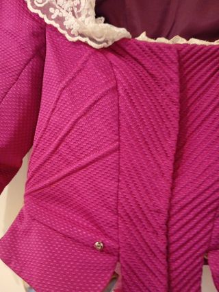 Corpiño fallera fucsia con peinador, talla 38