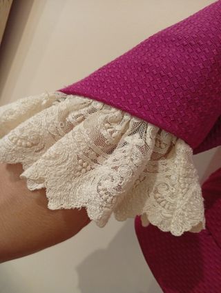 Corpiño fallera fucsia con peinador, talla 38
