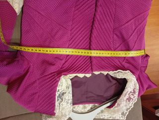 Corpiño fallera fucsia con peinador, talla 38