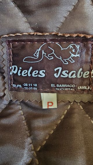 Cazadora cuero marrón vintage, da talla.