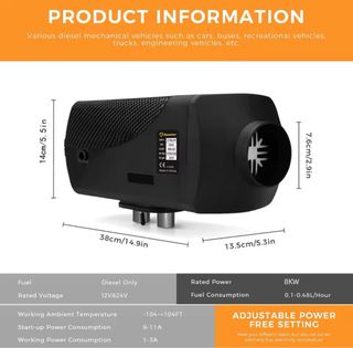 Calentador diésel Sunster 12V 2KW