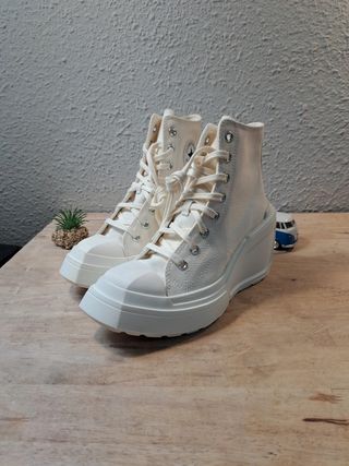 Converse blancas plataforma 37