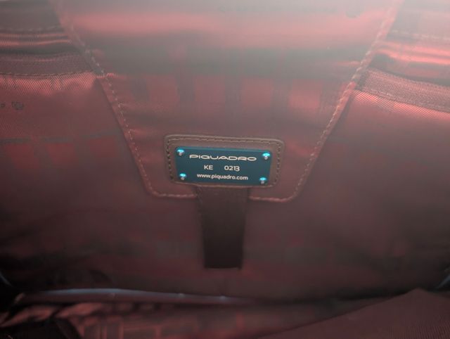 Piquadro - Borsa Tracolla Marrone/Rossa