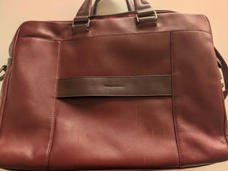 Piquadro - Borsa Tracolla Marrone/Rossa