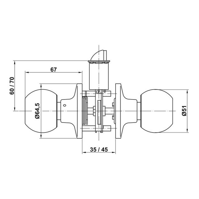 Pomo puerta negro Mod. 611 AMIG