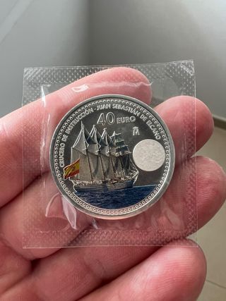Moneda 40€ Plata Juan Sebastián Elcano