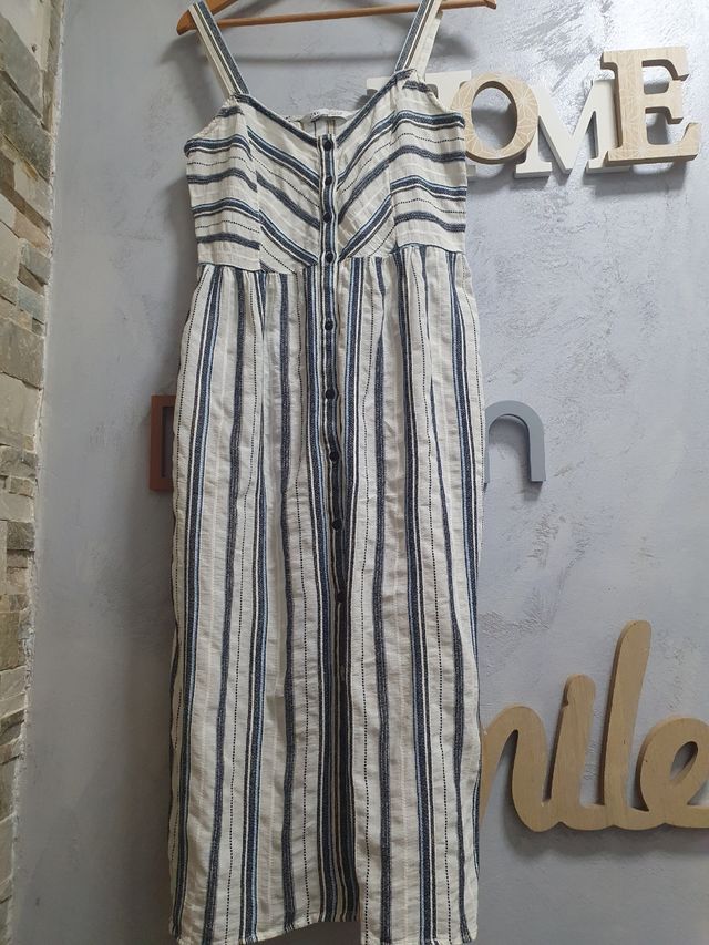 Vestido Zara rayas azul marino