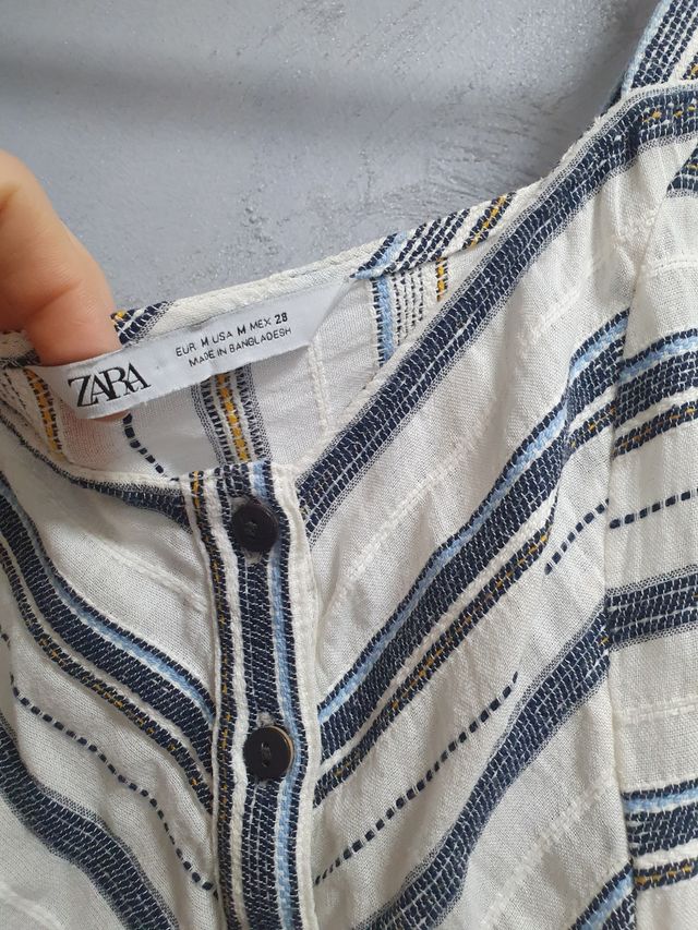 Vestido Zara rayas azul marino