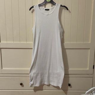 Vestido blanco canalé