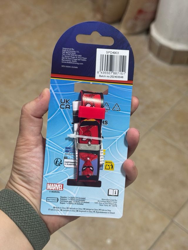 Marvel Relógio LED Homem-Aranha