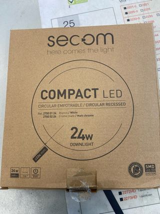OFERTA!! Downlight LED Secom 24W empotrable blanco