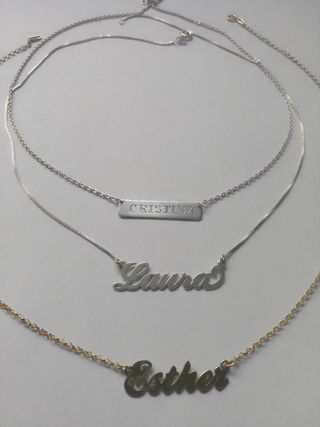 Gargantillas plata 925.largo 45.43.42 cm.