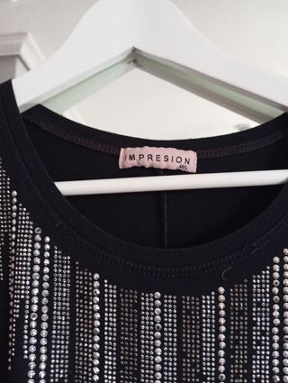 Camiseta negra Impresión