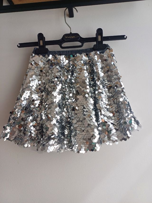 Falda lentejuelas niña Zara