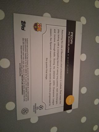 Pedri Barcelona Topps champions league número 174