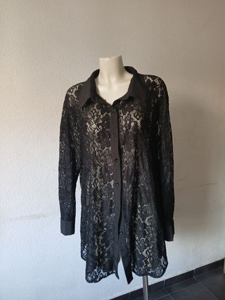 Blusa negra encaje - Talla 3xl