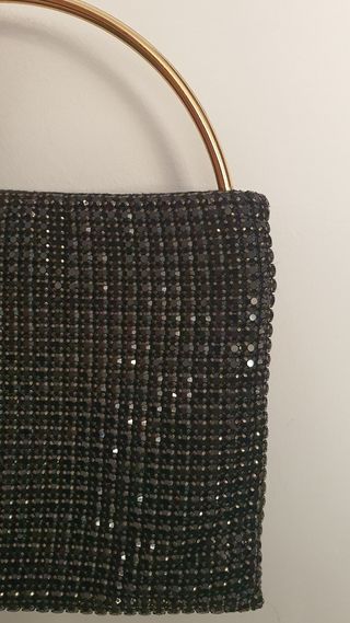 Bolso de fiesta con cristales negros - MNG CAPSULE