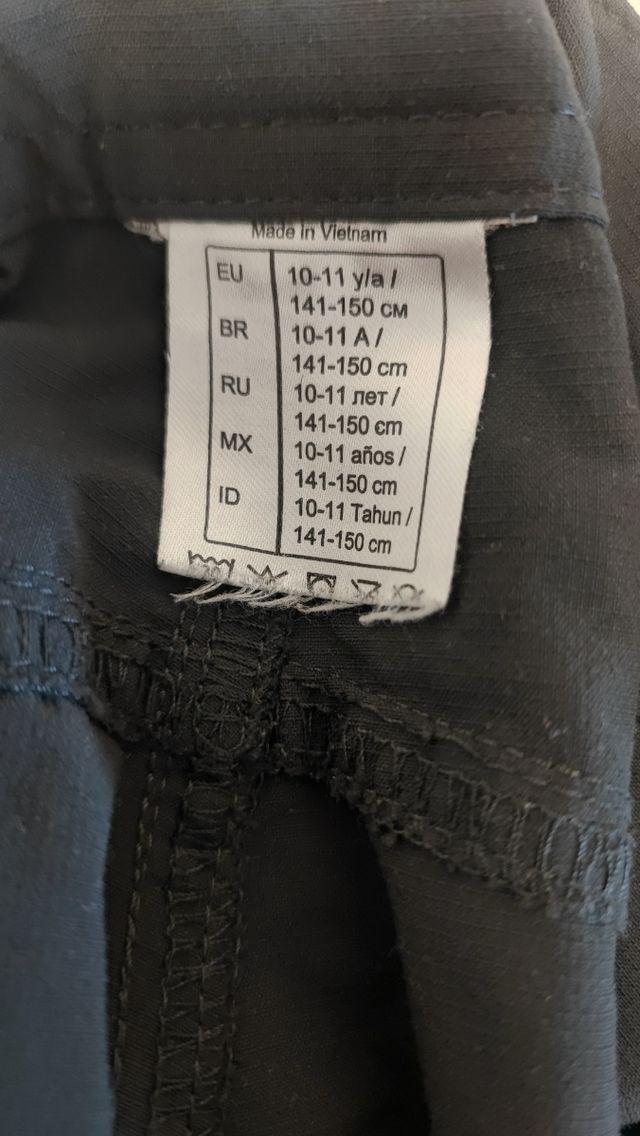 Pantalones trekking niño Quechua negros