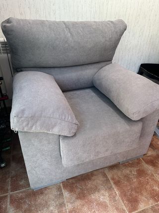 Sillón gris - Tela - Cómodo