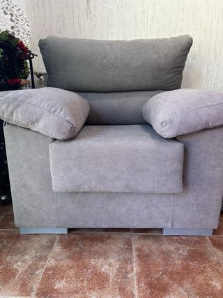Sillón gris - Tela - Cómodo