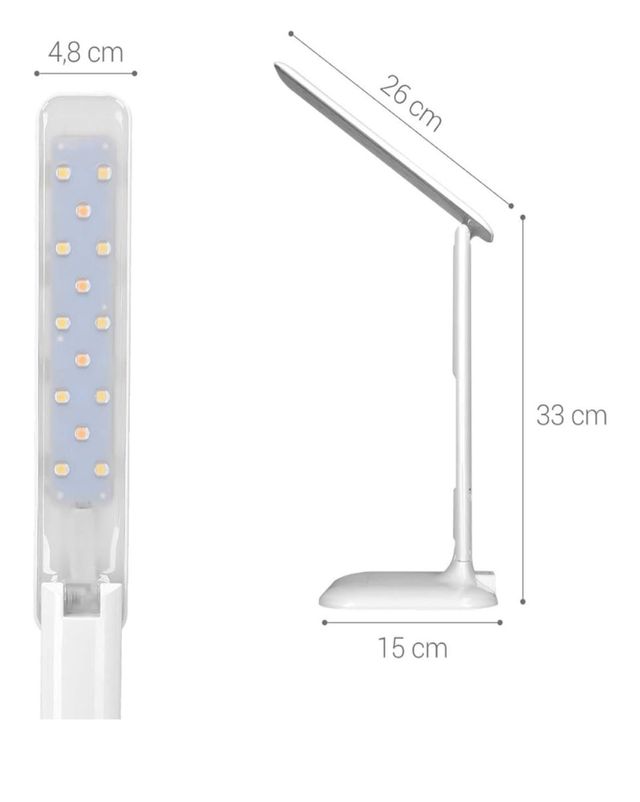 Lampara escritorio LED blanca