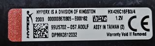 Kingston Fury DDR4 2x4GB RAM