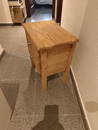 Ultimos dias.!! Mesita noche madera 2 cajones. Mad