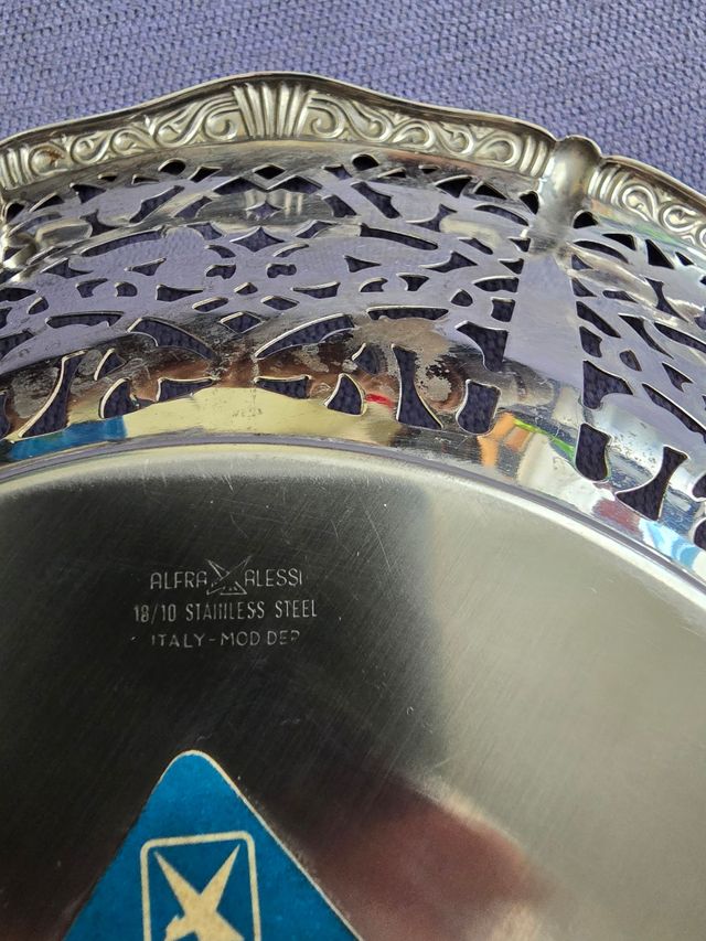 Bandeja Alessi Alfra Ales descatalogada acero inox