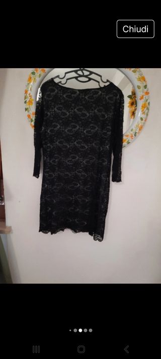 Vestito pizzo nero nuovo