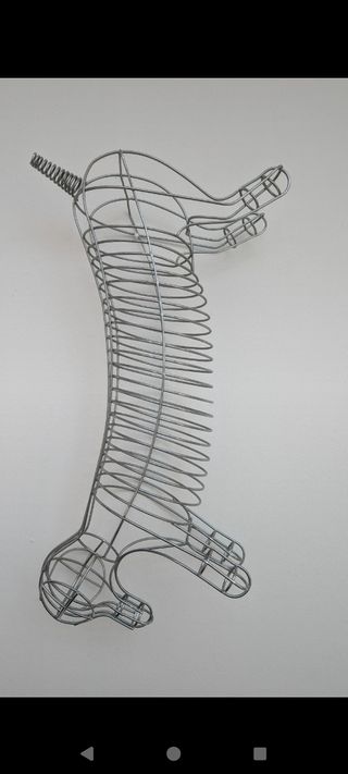 Sculture bassotto ferro metallo CD/DVD