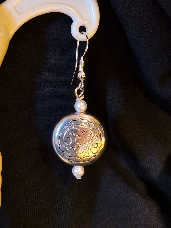 Orecchini argento con perle