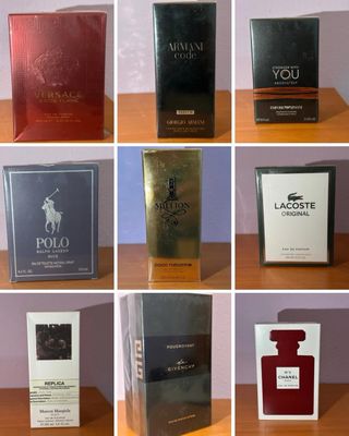 Perfumes Chanel, Dior, Yves Saint Laurent