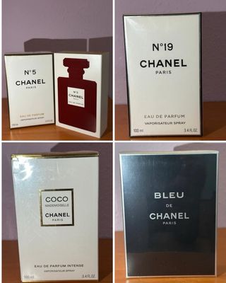 Perfumes Chanel, Dior, Yves Saint Laurent