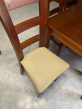 Mesa comedor + 6 sillas madera