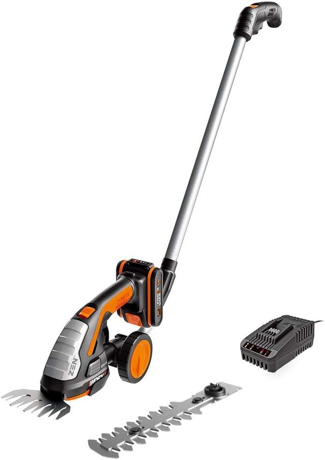 Tagliasiepi e cesoia telescopica a batteria
