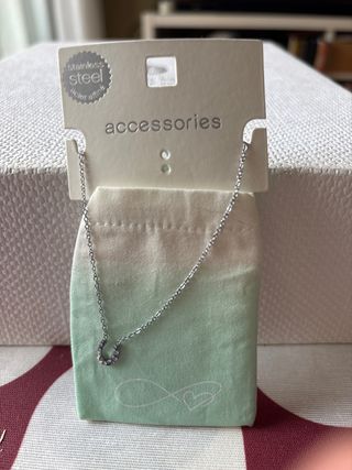 Collar Acero Herradura Plata
