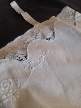 Enagua/camisón algodón blanco antiguo