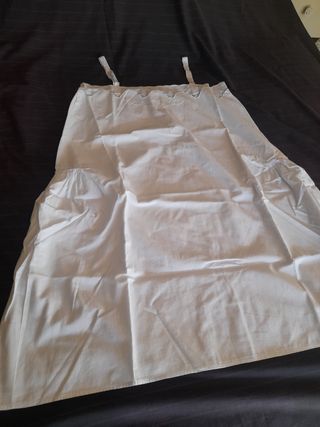 Enagua/camisón algodón blanco antiguo