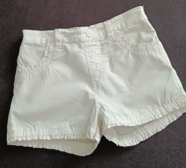 Pantalón corto niña blanco
