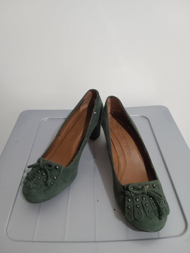 Zapatos tacón verde