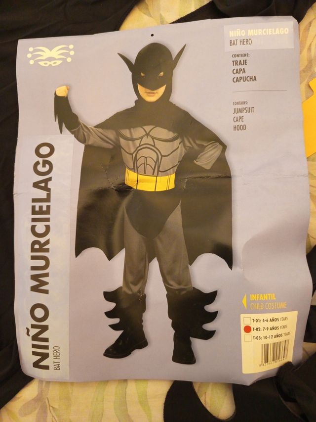 Disfraz Batman niño, talla 7-9 Años