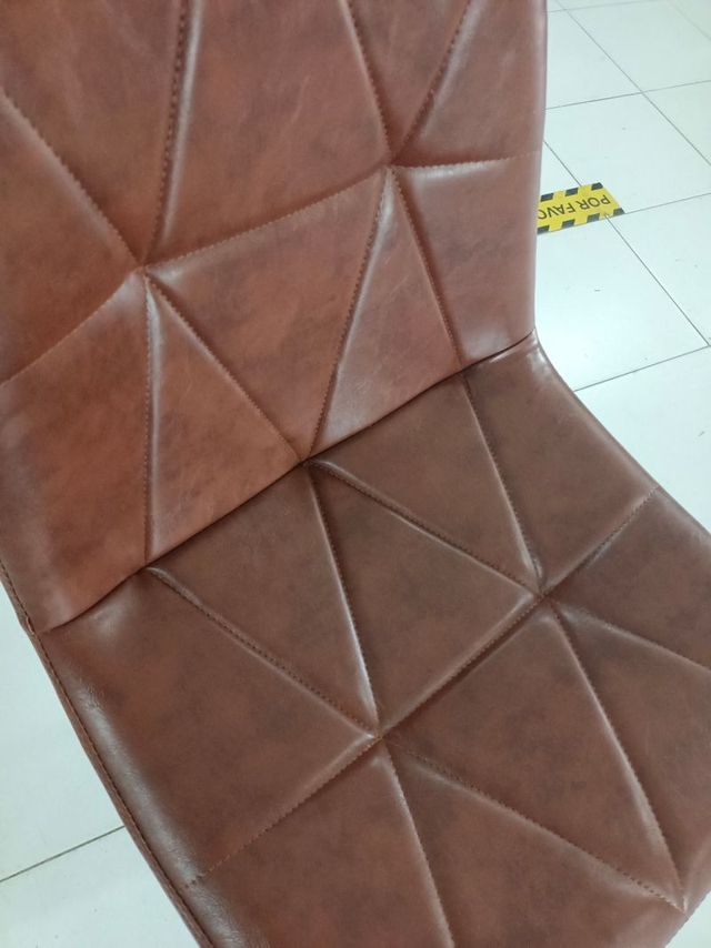 sillas comedor piel sintetica - Marrón