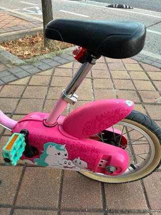 Bicicleta niña 14" Btwin rosa